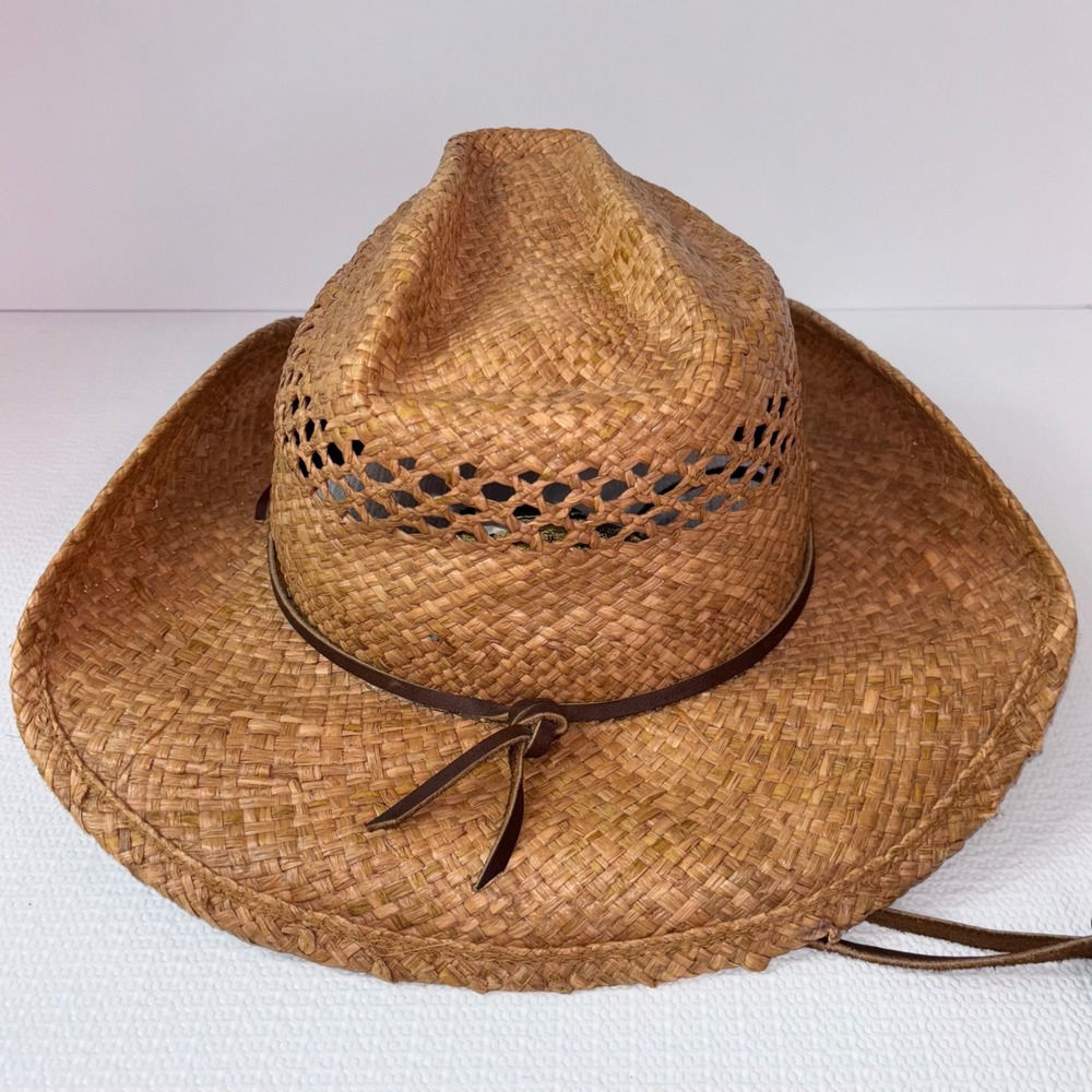 Shady Brady Straw Cowboy Hat XS Hand Made in USA Western Rodeo - Picture 5 of 6